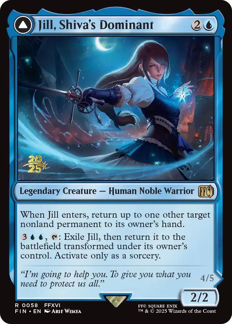 Jill, Shiva's Dominant // Shiva, Warden of Ice [FINAL FANTASY Prerelease Promo] | Pegasus Games WI
