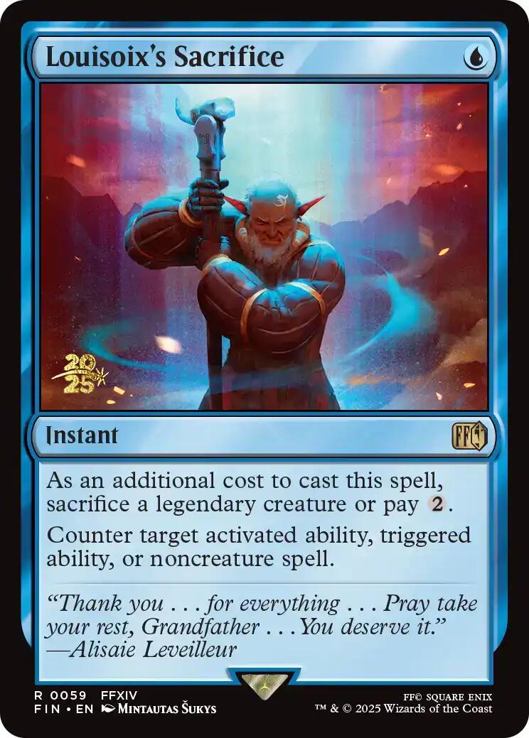 Louisoix's Sacrifice [FINAL FANTASY Prerelease Promo] | Pegasus Games WI