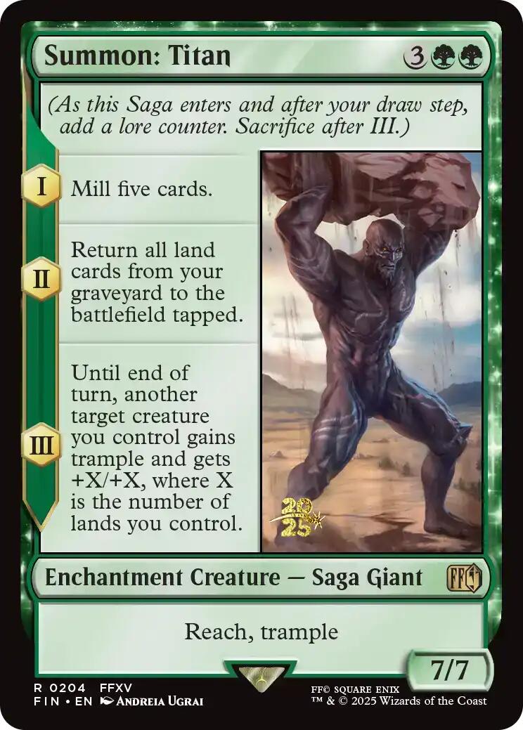 Summon: Titan [FINAL FANTASY Prerelease Promo] | Pegasus Games WI