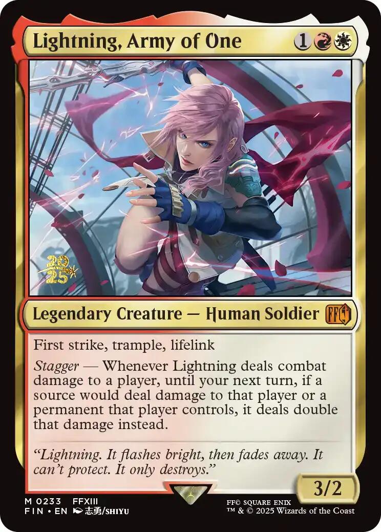 Lightning, Army of One [FINAL FANTASY Prerelease Promo] | Pegasus Games WI