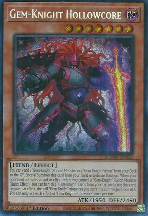 Gem-Knight Hollowcore [BLMM-EN022] Secret Rare | Pegasus Games WI