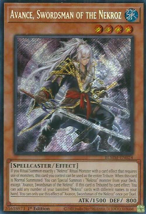 Avance, Swordsman of the Nekroz [BLMM-EN024] Secret Rare | Pegasus Games WI