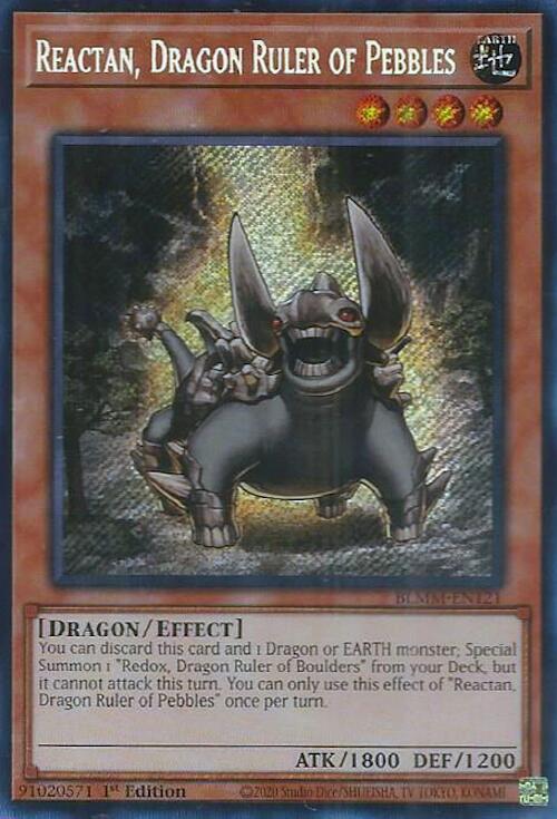 Reactan, Dragon Ruler of Pebbles [BLMM-EN121] Secret Rare | Pegasus Games WI