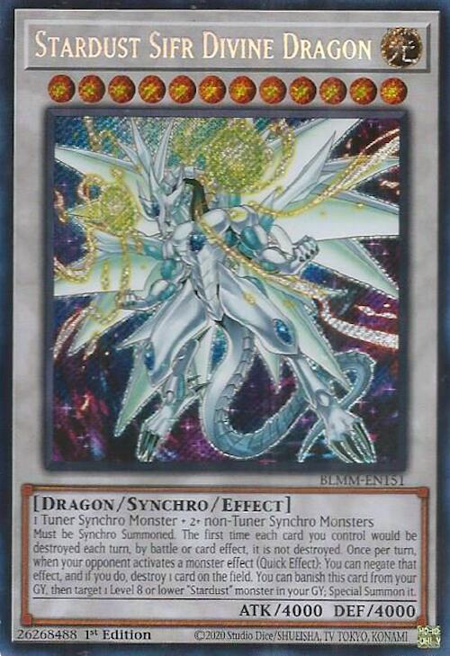 Stardust Sifr Divine Dragon [BLMM-EN151] Secret Rare | Pegasus Games WI