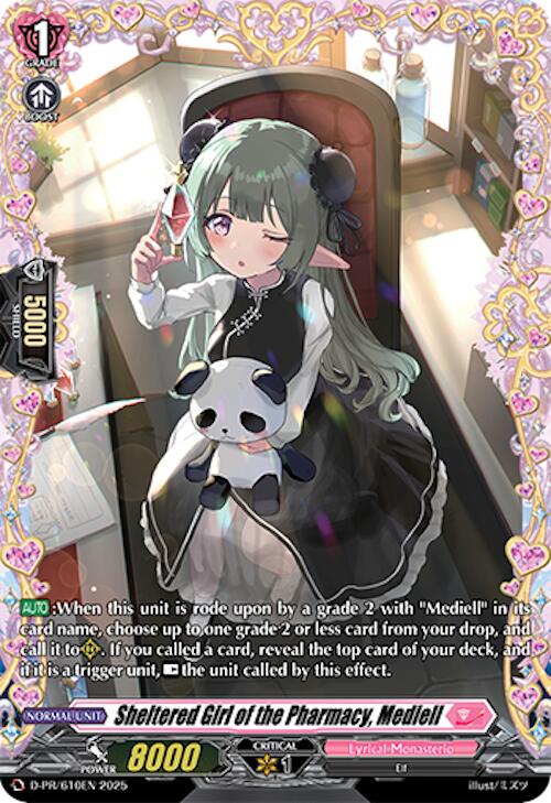 Sheltered Girl of the Pharmacy, Mediell (D-PR/610EN) [D Promo Cards] | Pegasus Games WI