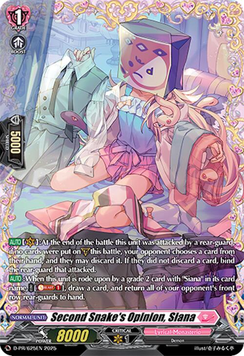 Second Snake's Opinion, Siana (D-PR/625EN) [D Promo Cards] | Pegasus Games WI