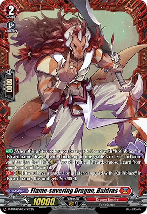 Flame-severing Dragon, Baldras (D-PR/650EN) [D Promo Cards] | Pegasus Games WI