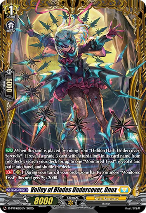 Volley of Blades Undercover, Onux (D-PR/689EN) [D Promo Cards] | Pegasus Games WI