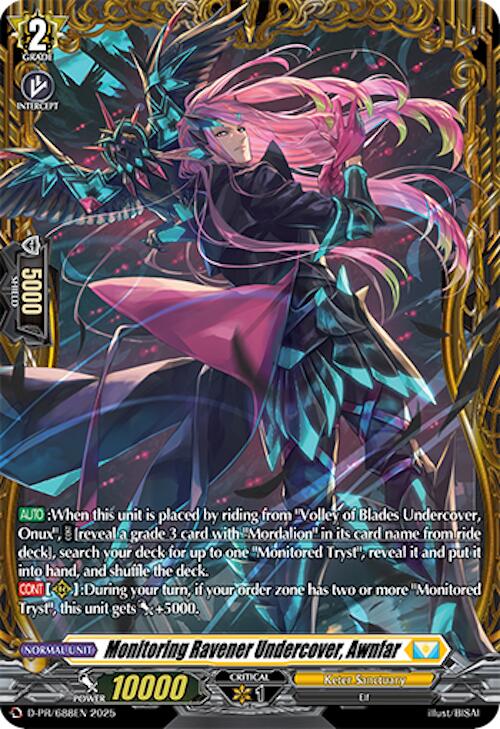 Monitoring Ravener Undercover, Awnfar (D-PR/688EN) [D Promo Cards] | Pegasus Games WI