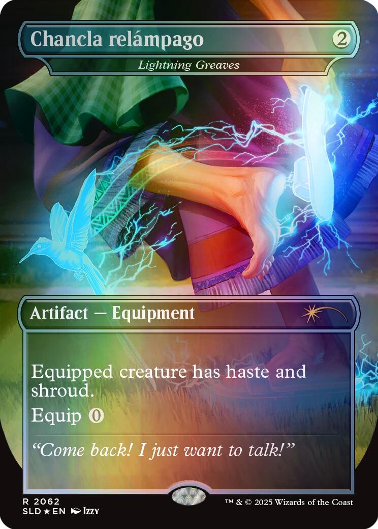 Chancla relampago - Lightning Greaves (Rainbow Foil) [Secret Lair Drop Series] | Pegasus Games WI
