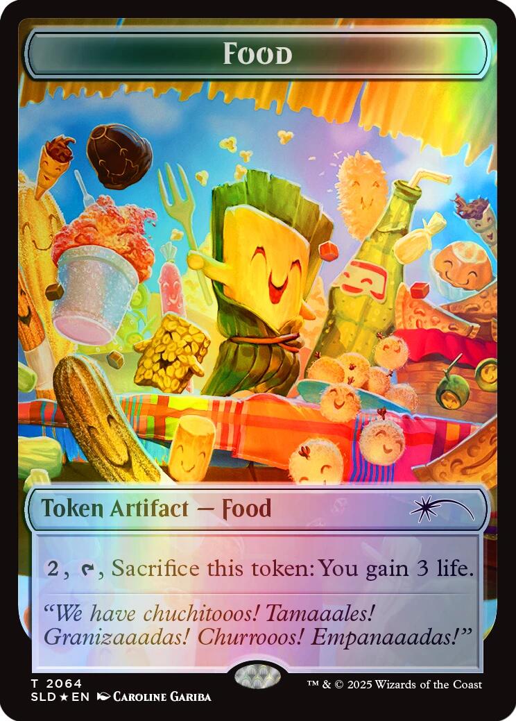 Food Token (2064) (Rainbow Foil) [Secret Lair Drop Series] | Pegasus Games WI