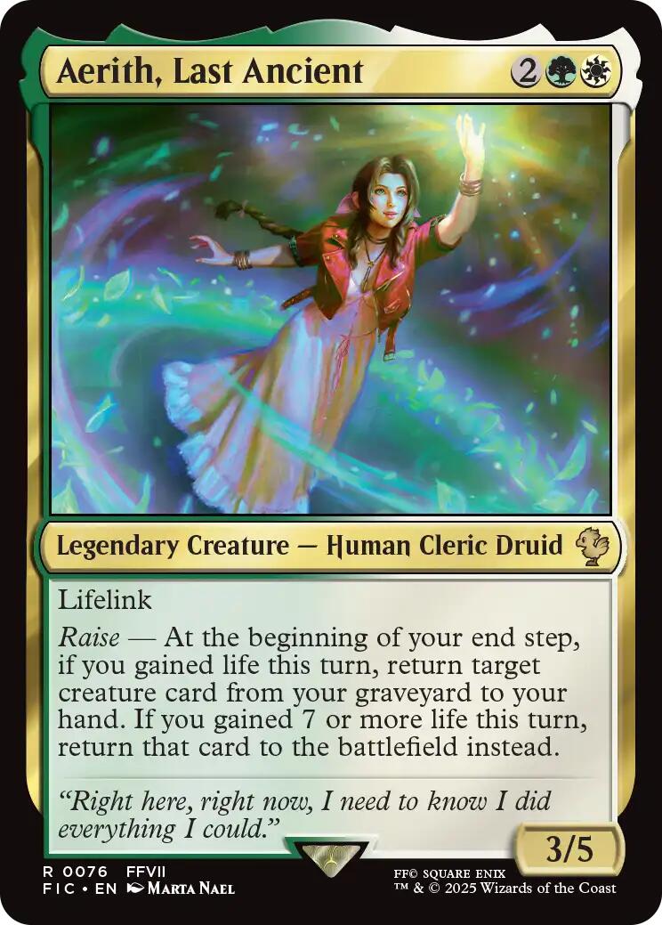 Aerith, Last Ancient (Surge Foil) [FINAL FANTASY Commander] | Pegasus Games WI