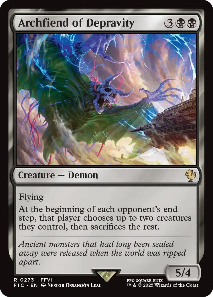 Archfiend of Depravity (Surge Foil) [FINAL FANTASY Commander] | Pegasus Games WI