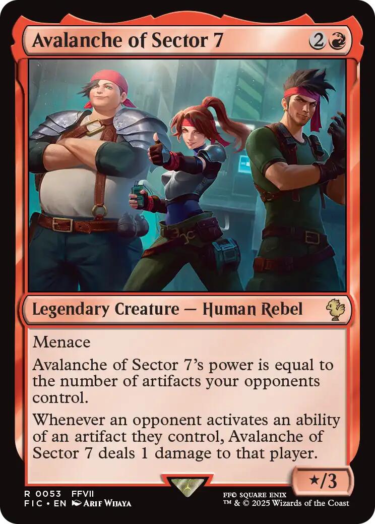Avalanche of Sector 7 (Surge Foil) [FINAL FANTASY Commander] | Pegasus Games WI