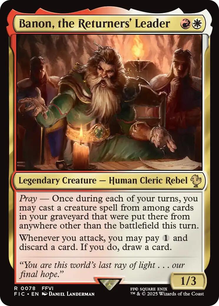 Banon, the Returners' Leader (Surge Foil) [FINAL FANTASY Commander] | Pegasus Games WI