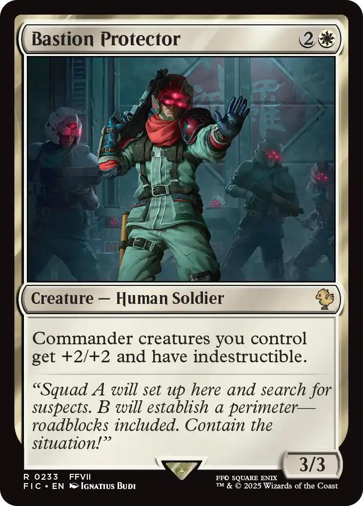 Bastion Protector (Surge Foil) [FINAL FANTASY Commander] | Pegasus Games WI