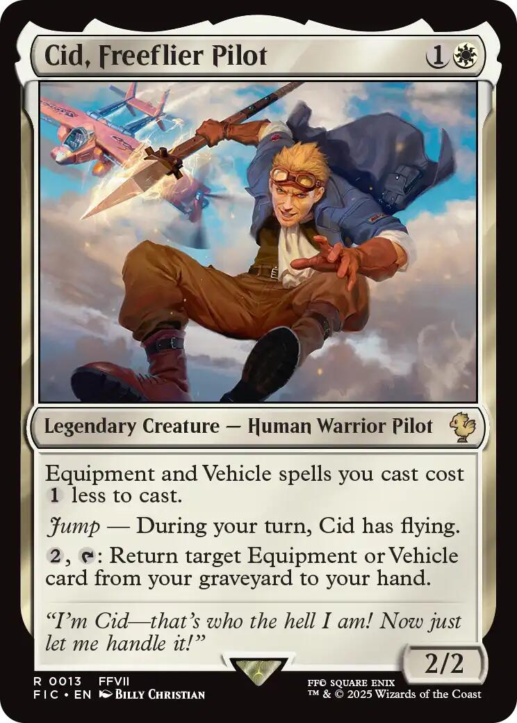 Cid, Freeflier Pilot (Surge Foil) [FINAL FANTASY Commander] | Pegasus Games WI