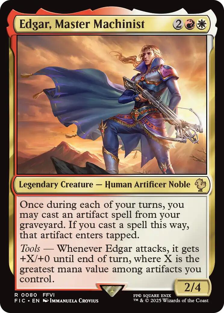 Edgar, Master Machinist (Surge Foil) [FINAL FANTASY Commander] | Pegasus Games WI