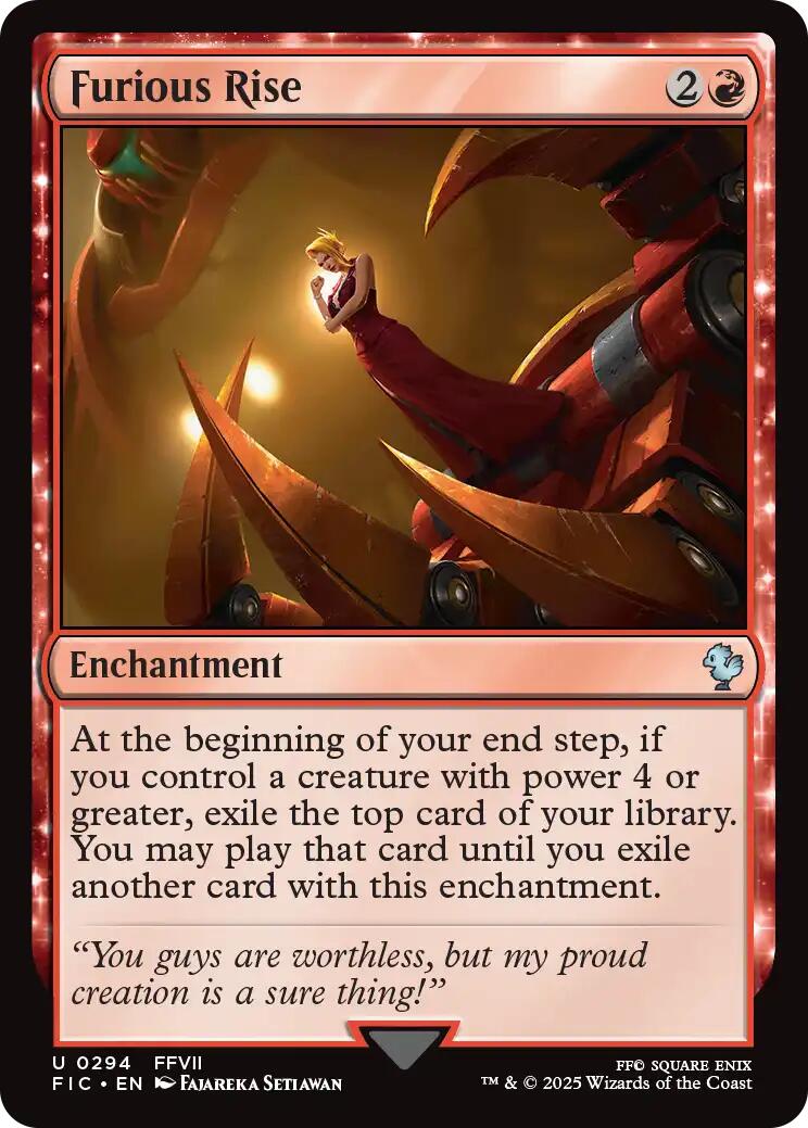 Furious Rise (Surge Foil) [FINAL FANTASY Commander] | Pegasus Games WI