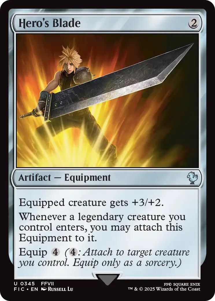 Hero's Blade (Surge Foil) [FINAL FANTASY Commander] | Pegasus Games WI