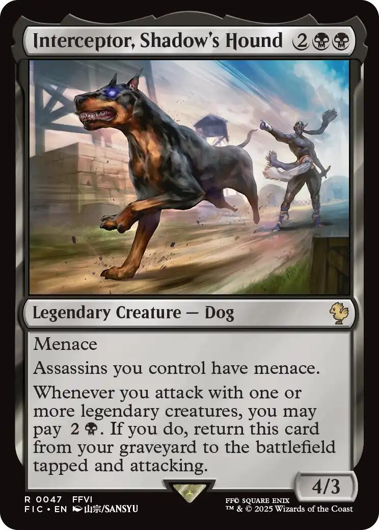 Interceptor, Shadow's Hound (Surge Foil) [FINAL FANTASY Commander] | Pegasus Games WI