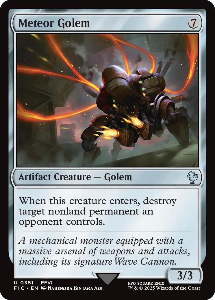 Meteor Golem (Surge Foil) [FINAL FANTASY Commander] | Pegasus Games WI