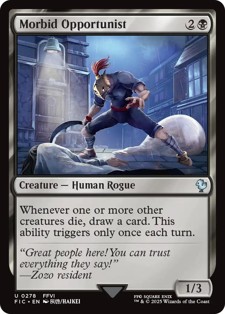 Morbid Opportunist (Surge Foil) [FINAL FANTASY Commander] | Pegasus Games WI