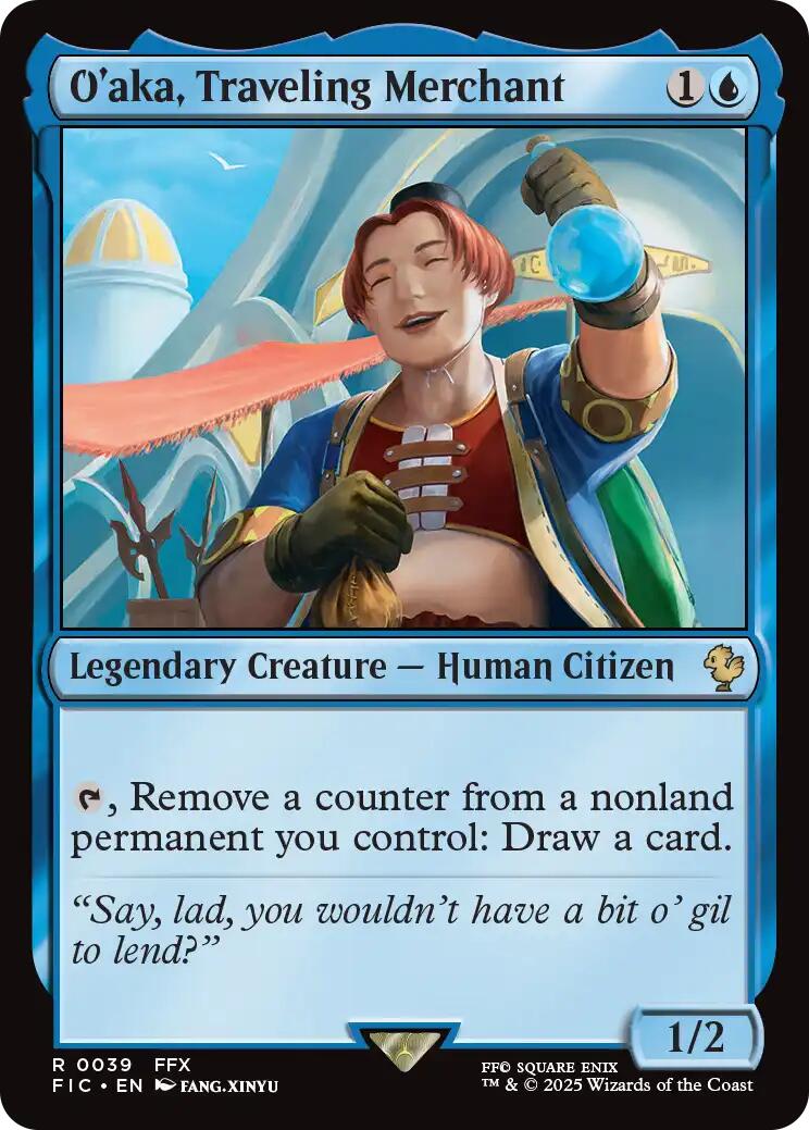 O'aka, Traveling Merchant (Surge Foil) [FINAL FANTASY Commander] | Pegasus Games WI