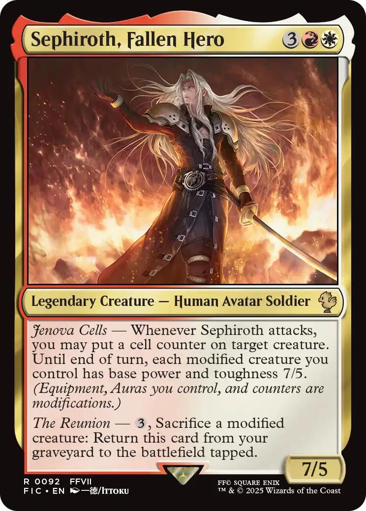 Sephiroth, Fallen Hero (Surge Foil) [FINAL FANTASY Commander] | Pegasus Games WI
