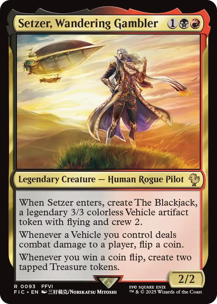 Setzer, Wandering Gambler (Surge Foil) [FINAL FANTASY Commander] | Pegasus Games WI