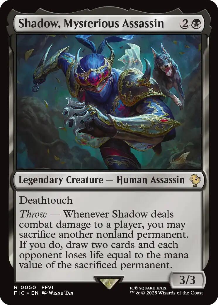 Shadow, Mysterious Assassin (Surge Foil) [FINAL FANTASY Commander] | Pegasus Games WI