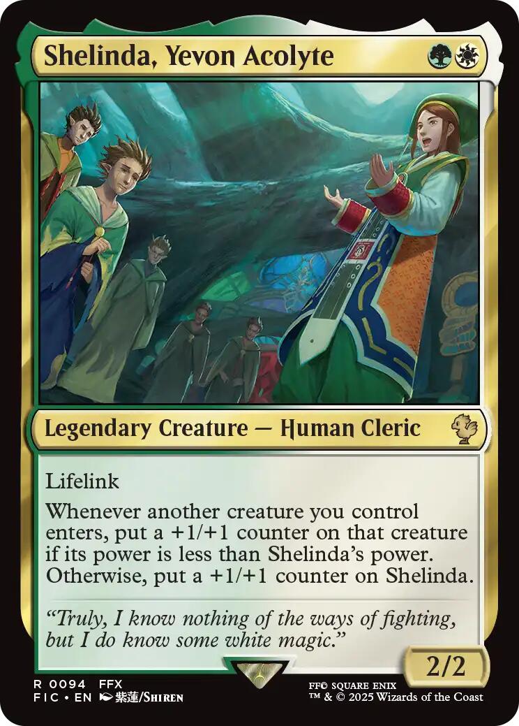 Shelinda, Yevon Acolyte (Surge Foil) [FINAL FANTASY Commander] | Pegasus Games WI