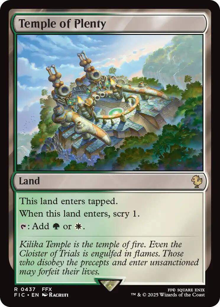 Temple of Plenty (Surge Foil) [FINAL FANTASY Commander] | Pegasus Games WI