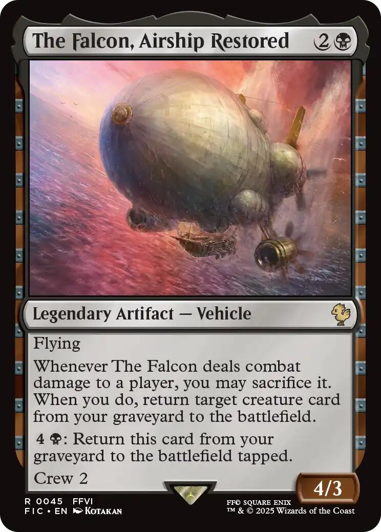 The Falcon, Airship Restored (Surge Foil) [FINAL FANTASY Commander] | Pegasus Games WI