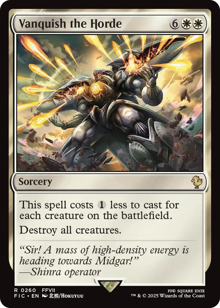 Vanquish the Horde (Surge Foil) [FINAL FANTASY Commander] | Pegasus Games WI