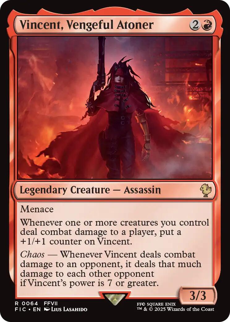 Vincent, Vengeful Atoner (Surge Foil) [FINAL FANTASY Commander] | Pegasus Games WI