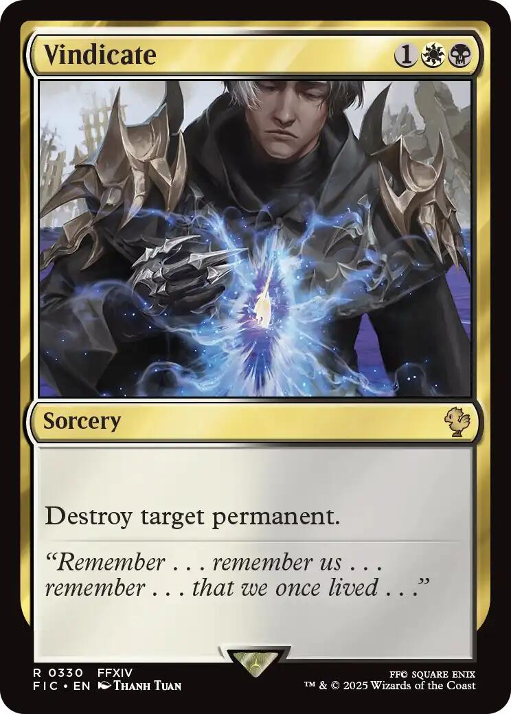 Vindicate (Surge Foil) [FINAL FANTASY Commander] | Pegasus Games WI