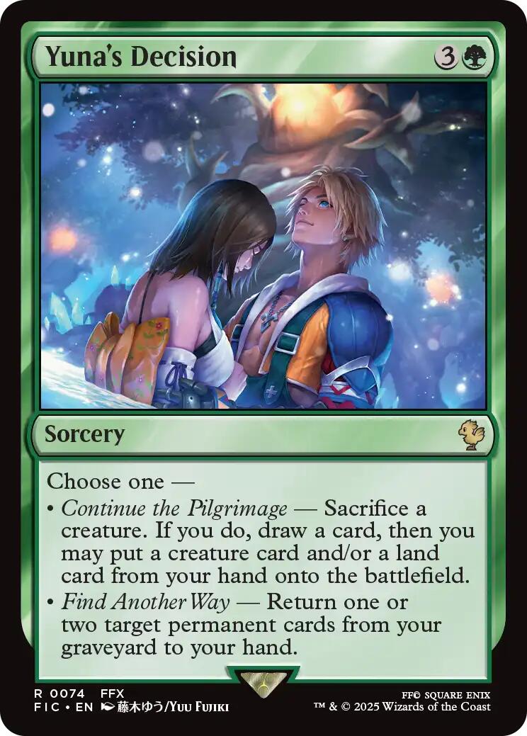 Yuna's Decision (Surge Foil) [FINAL FANTASY Commander] | Pegasus Games WI