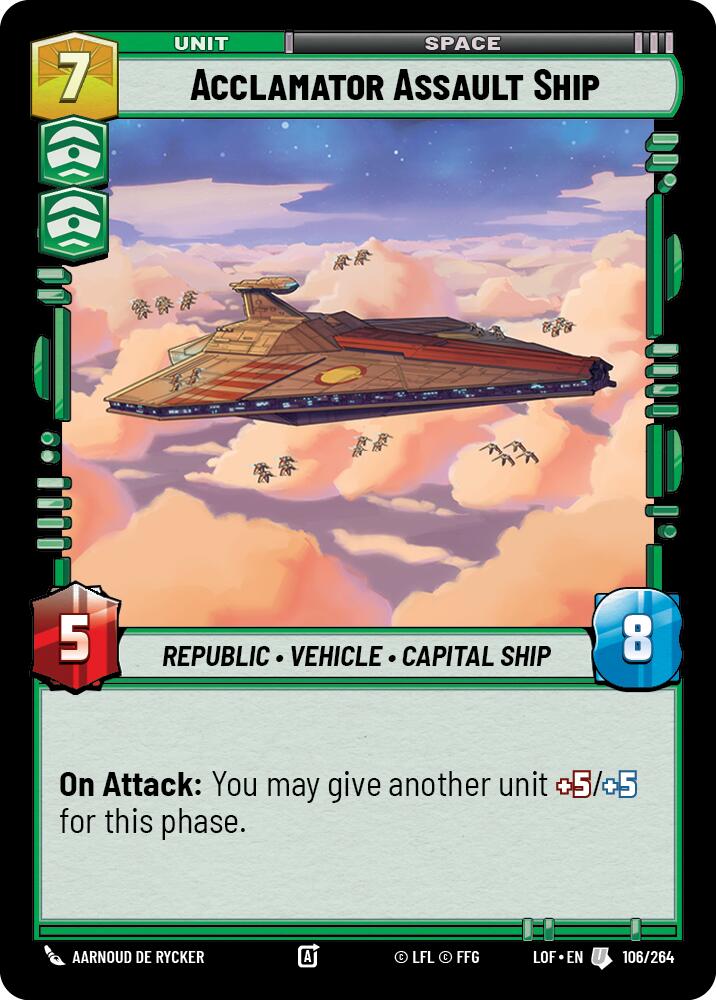 Acclamator Assault Ship (106/264) (106/264) [Legends of the Force] | Pegasus Games WI