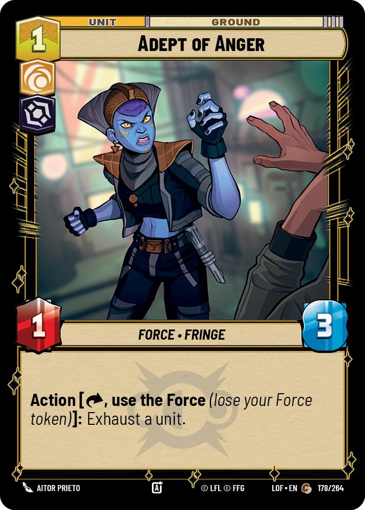 Adept of Anger (178/264) (178/264) [Legends of the Force] | Pegasus Games WI