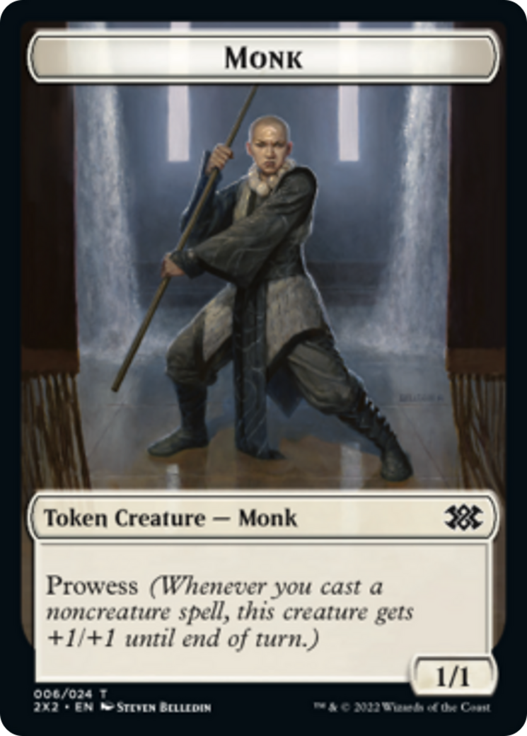 Spider // Monk Double-Sided Token [Double Masters 2022 Tokens] | Pegasus Games WI