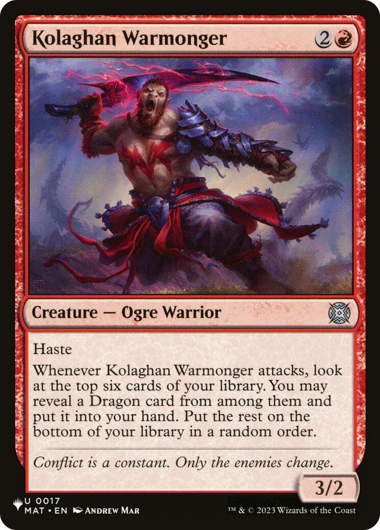 Kolaghan Warmonger [The List] | Pegasus Games WI