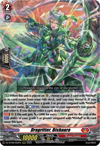 Dragritter, Bishaara (DZ-BT08/002EN) [DZ-BT08: Knights 0f Rebirth] | Pegasus Games WI