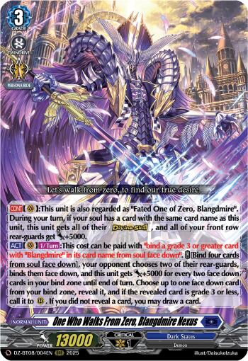 One Who Walks From Zero, Blangdmire Nexus (DZ-BT08/004EN) [DZ-BT08: Knights 0f Rebirth] | Pegasus Games WI