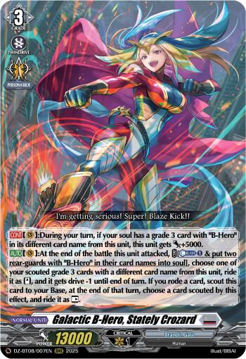 Galatic B-Hero, Stately Crozard (DZ-BT08/007EN) [DZ-BT08: Knights 0f Rebirth] | Pegasus Games WI