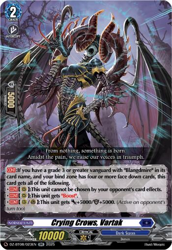 Crying Crows ,Vartak (DZ-BT08/023EN) [DZ-BT08: Knights 0f Rebirth] | Pegasus Games WI