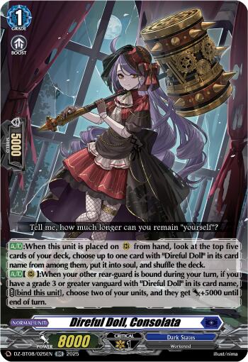 Direful Doll, Consolata (DZ-BT08/025EN) [DZ-BT08: Knights 0f Rebirth] | Pegasus Games WI