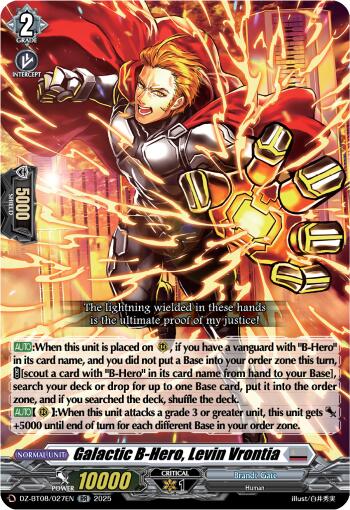 Galatic B-Hero, Levin Vrontia (DZ-BT08/027EN) [DZ-BT08: Knights 0f Rebirth] | Pegasus Games WI