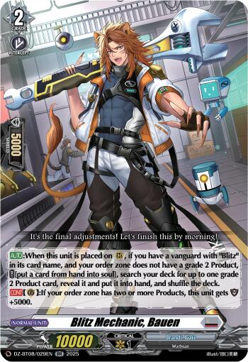 Blitz Mechnanic, Bauen (DZ-BT08/029EN) [DZ-BT08: Knights 0f Rebirth] | Pegasus Games WI