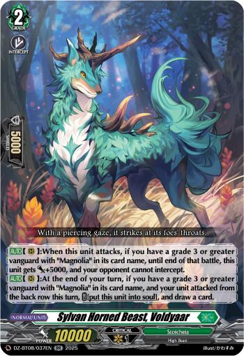 Sylvan Horned Beast, Voldyaar (DZ-BT08/037EN) [Knights 0f Rebirth] | Pegasus Games WI